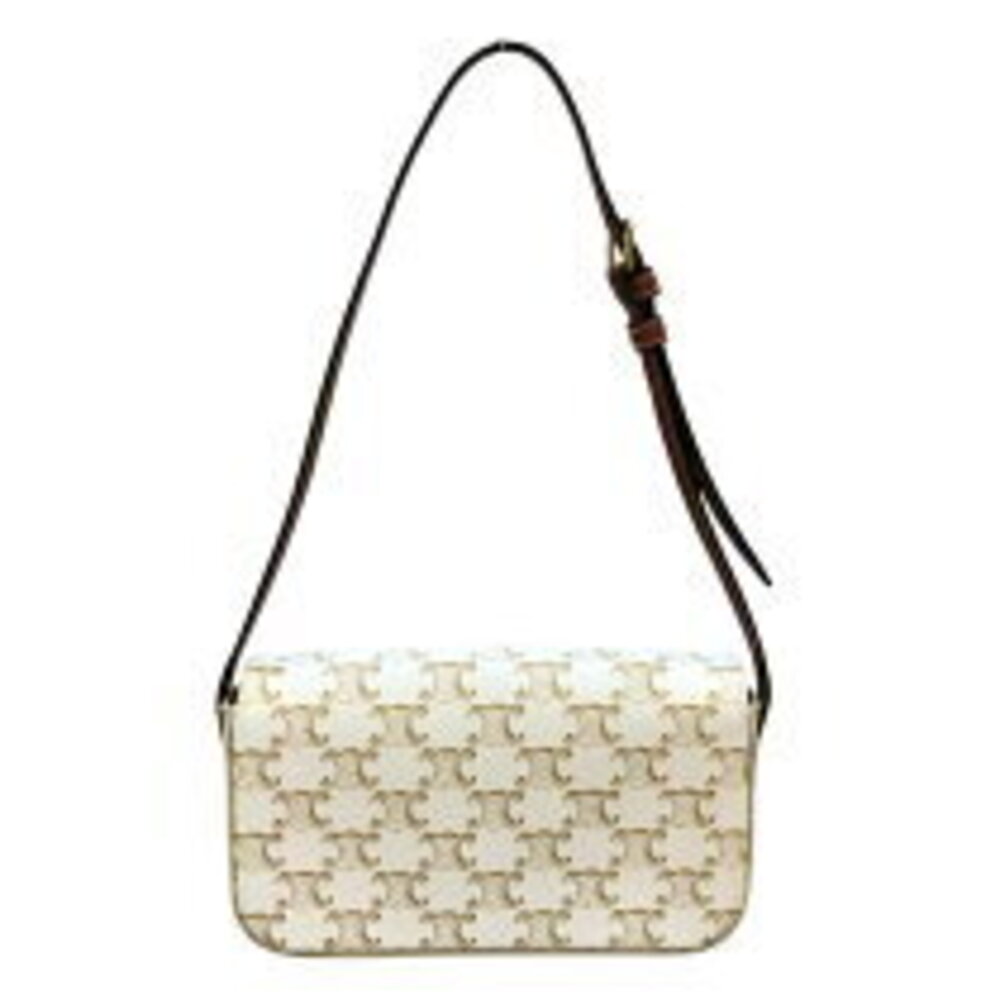 Celine Hardware Bag Claude Shoulder White Leather